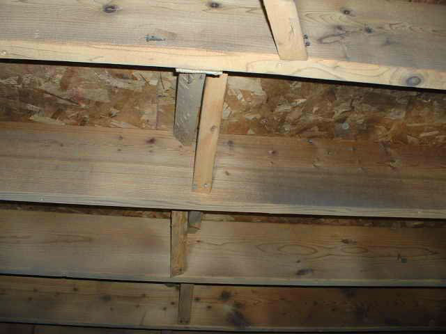 Wood joists after fire and smoke cleaning
